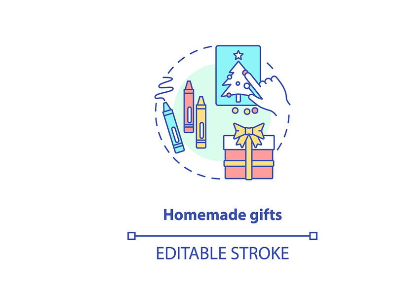 Homemade gifts concept icon