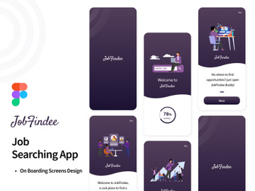 JobFindee - Part 1 (On Boarding Screens Design) preview picture