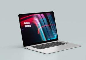 MacBook on Desk Mockup