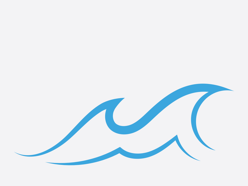 Water wave Logo design vector Template