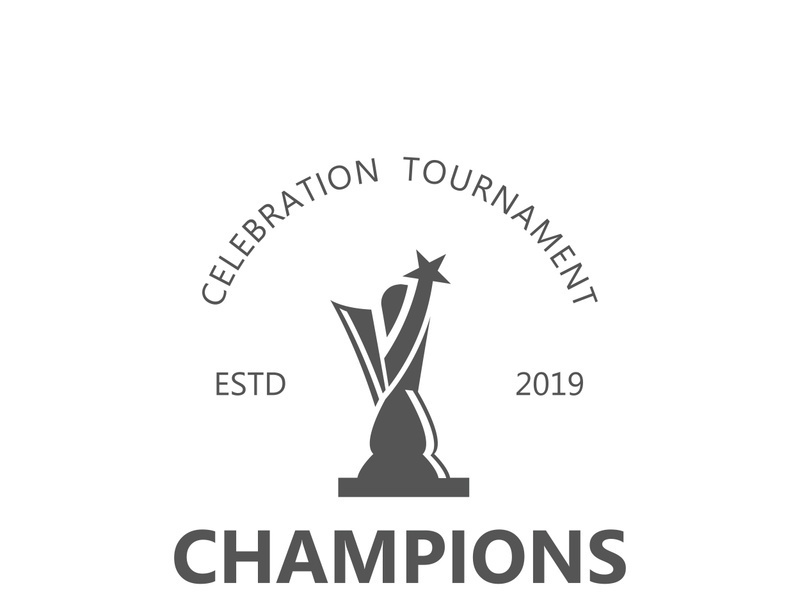 Trophy Logo winner, Sports Tournament Championship Cup Design. minimalist emblem sport, club shop simple icon