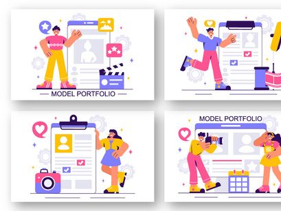 10 Model Portfolio Illustration