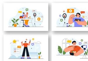 14 Influencer Daily Vlog Illustration
