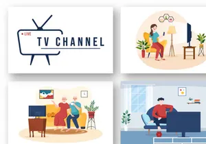 14 TV Channel Illustration