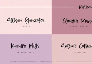 Millicent - Handwritten Script Font