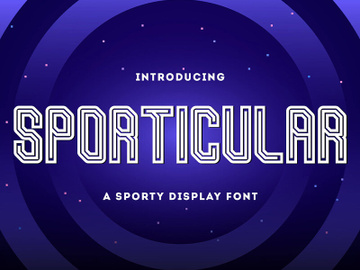 Sporticular - Sporty Display Font preview picture