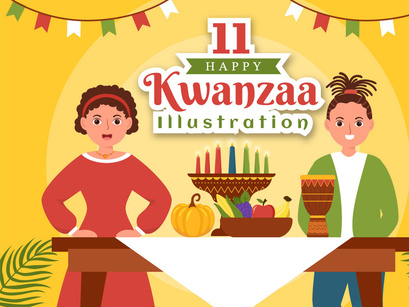 11 Happy Kwanzaa Holiday African Illustration