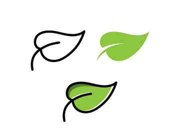 Green leaf ecologi  vector icon logo preview picture