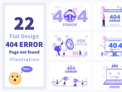 22 Illustration 404 Error And Page Not Found