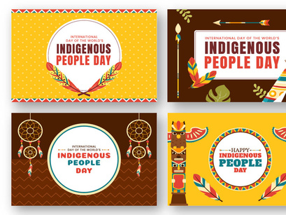 15 Worlds Indigenous Peoples Day Illustration