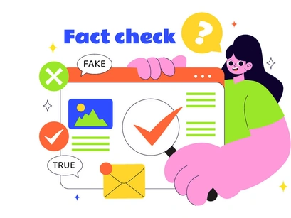 10 Fact Check Vector Illustration