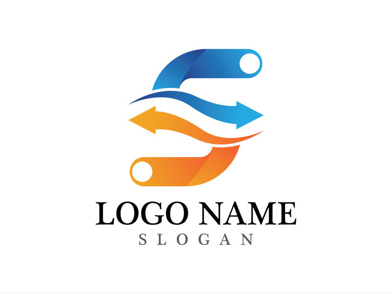 Business corporate S letter logo design vector