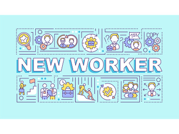 New worker word concepts banner preview picture