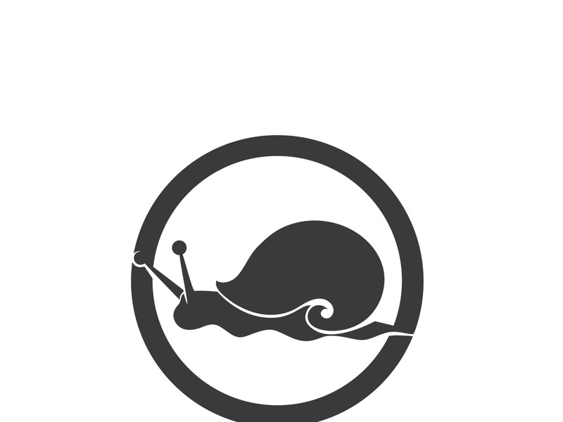 snail animal logo and symbol template