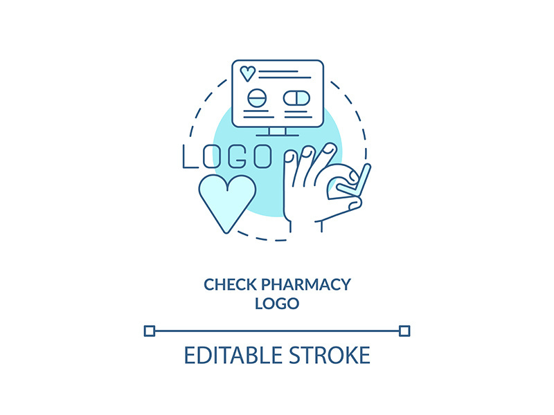 Check pharmacy logo concept icon