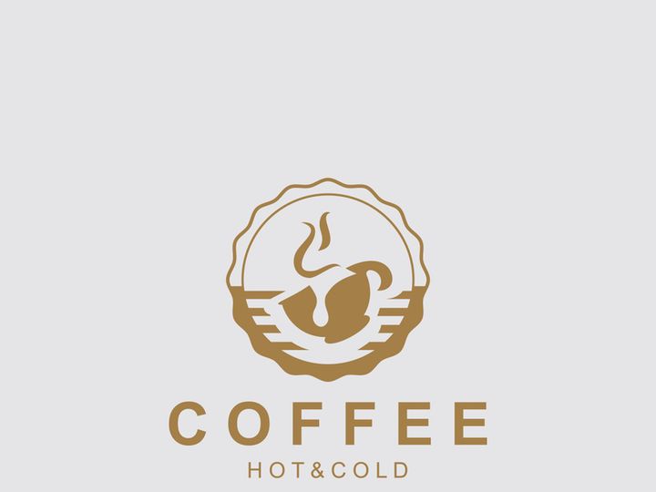 Coffee drink logo vintage retro design simple concept illustration
