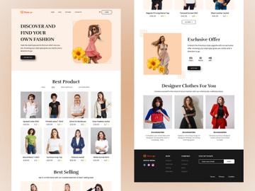 Rum go-Fashion landing page design preview picture