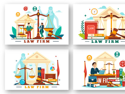 12 Law Firm Services Illustration