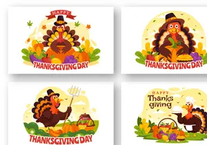 13 Happy Thanksgiving Day Illustration