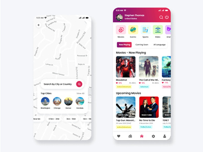 Tickets Booking System Mobile App UI Kit
