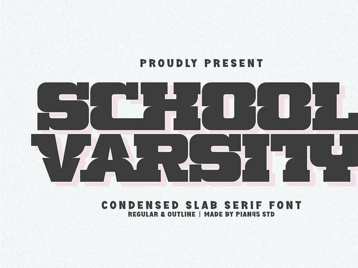 School Varsity - Condensed Slab Serif