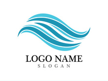 Wave beach vector illustration design logo