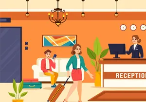 10 Hotel Vector Illustration