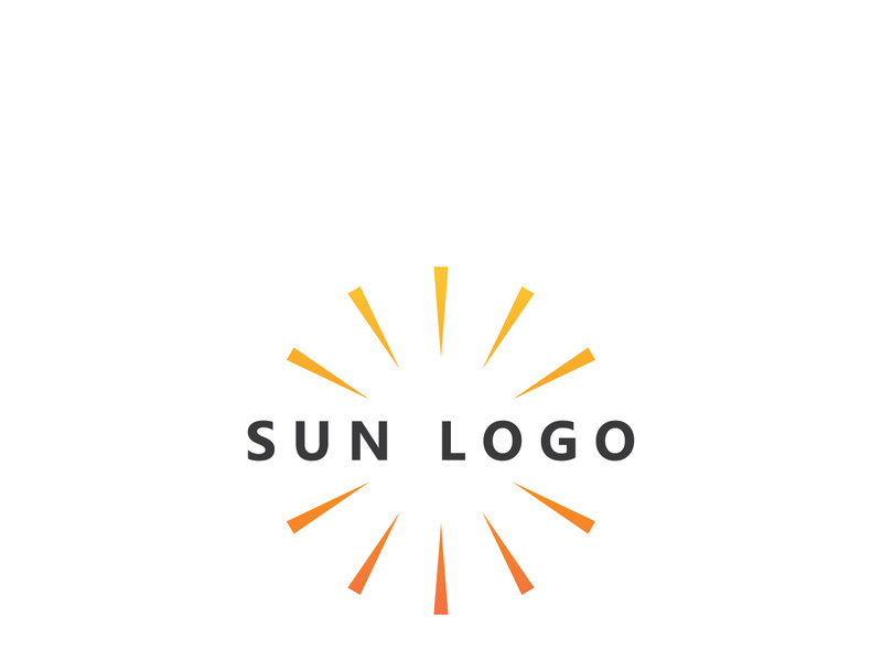 Sun logo design with a modern concept.