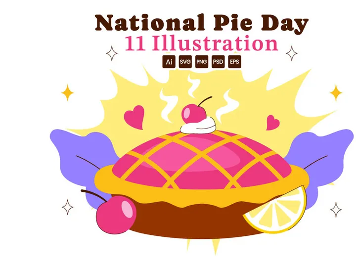 11 National Pie Day Illustration