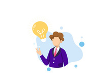 Businessman with new idea