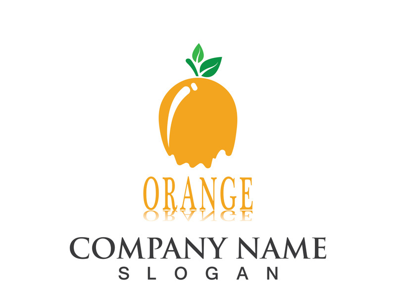 Orange logo design Vector icon illustration design