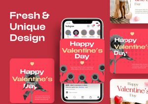 Happy Valentine's Social Media Post Template