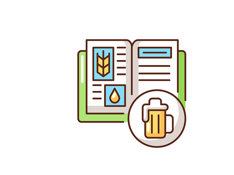 Beer recipe RGB color icon
