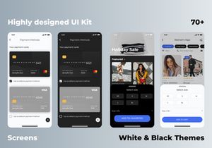 Modern and stylish e-commerce shopping APP application UI kit