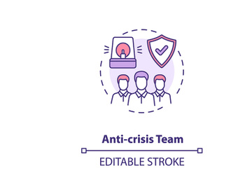 Anti-crisis team concept icon preview picture