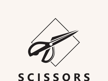 Scissors Logo Design Icon Template. Modern simple design. barbers tools and barbershop. Vector Illustration preview picture