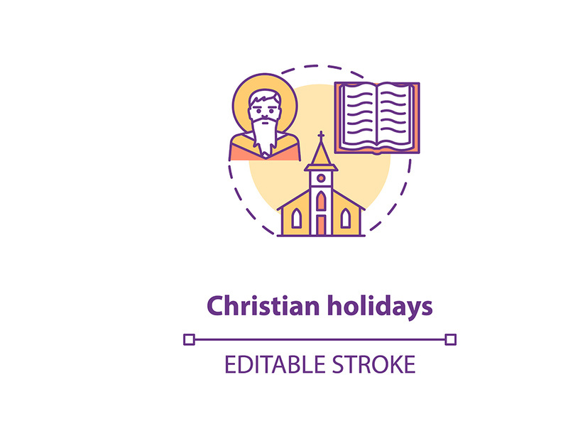 Christian holidays concept icon