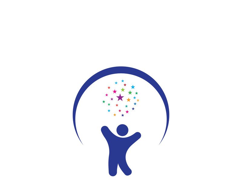 People star logo design to achieve a success or dream.
