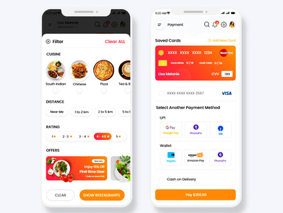 Food Order and Delivery Mobile App UI Kit