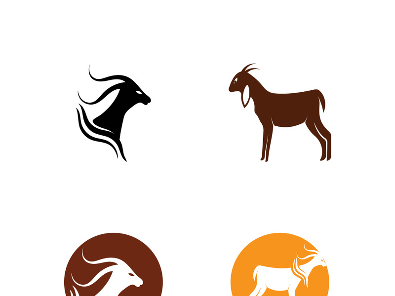Goat logo template vector icon illustration design