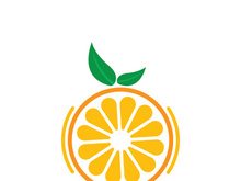 Orange logo design vector icon illustration