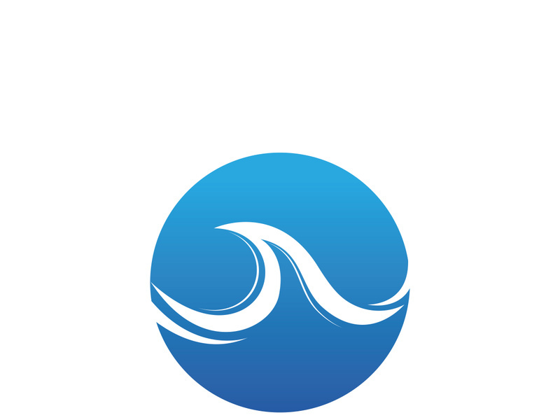 Sea wave logo ocean storm tide waves wavy river vector image