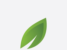 Green leaf ecological element vector icon logo