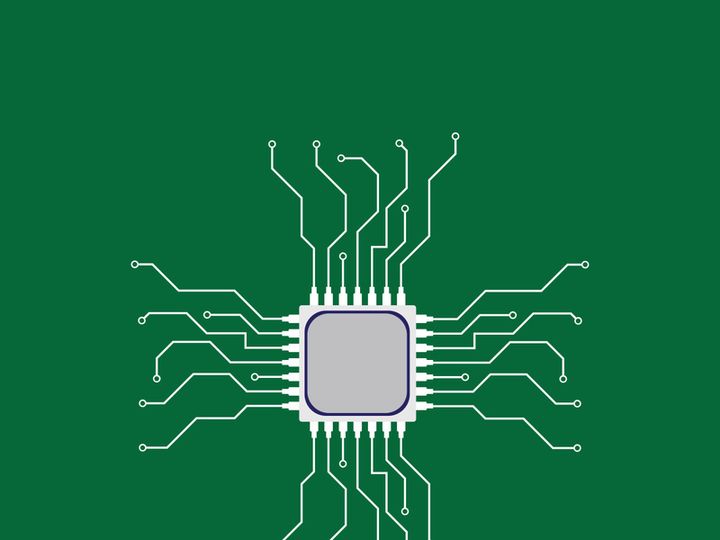 Circuit processor symbol and icon