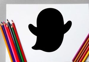 Silhouette of a cute cartoon baby face with ears and round head