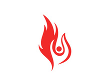 Fire Logo Template  Flame Symbol  Icon Vector