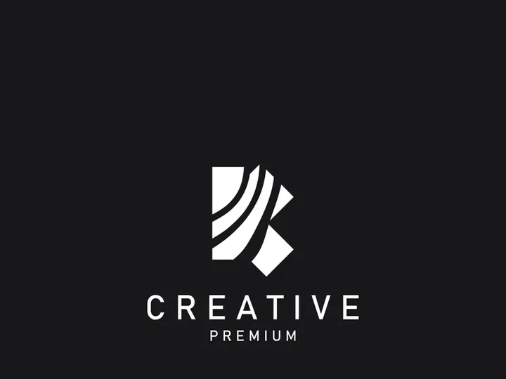 Initial K Letter Logo Modern minimalist design alphabet template