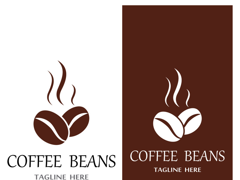 Premium coffee bean logo design.