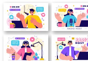 9 Radio Host Talk Show Illustration