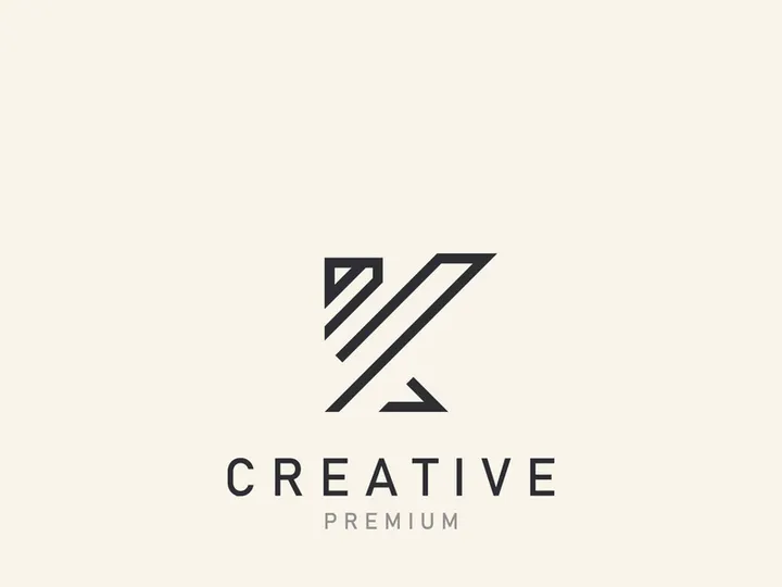 Initial K Letter Logo Modern minimalist design alphabet template